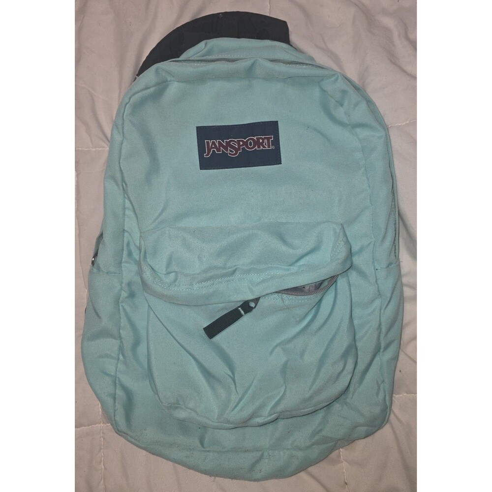 Jansport Light Blue full size Backpack bookbag tote bag purse!